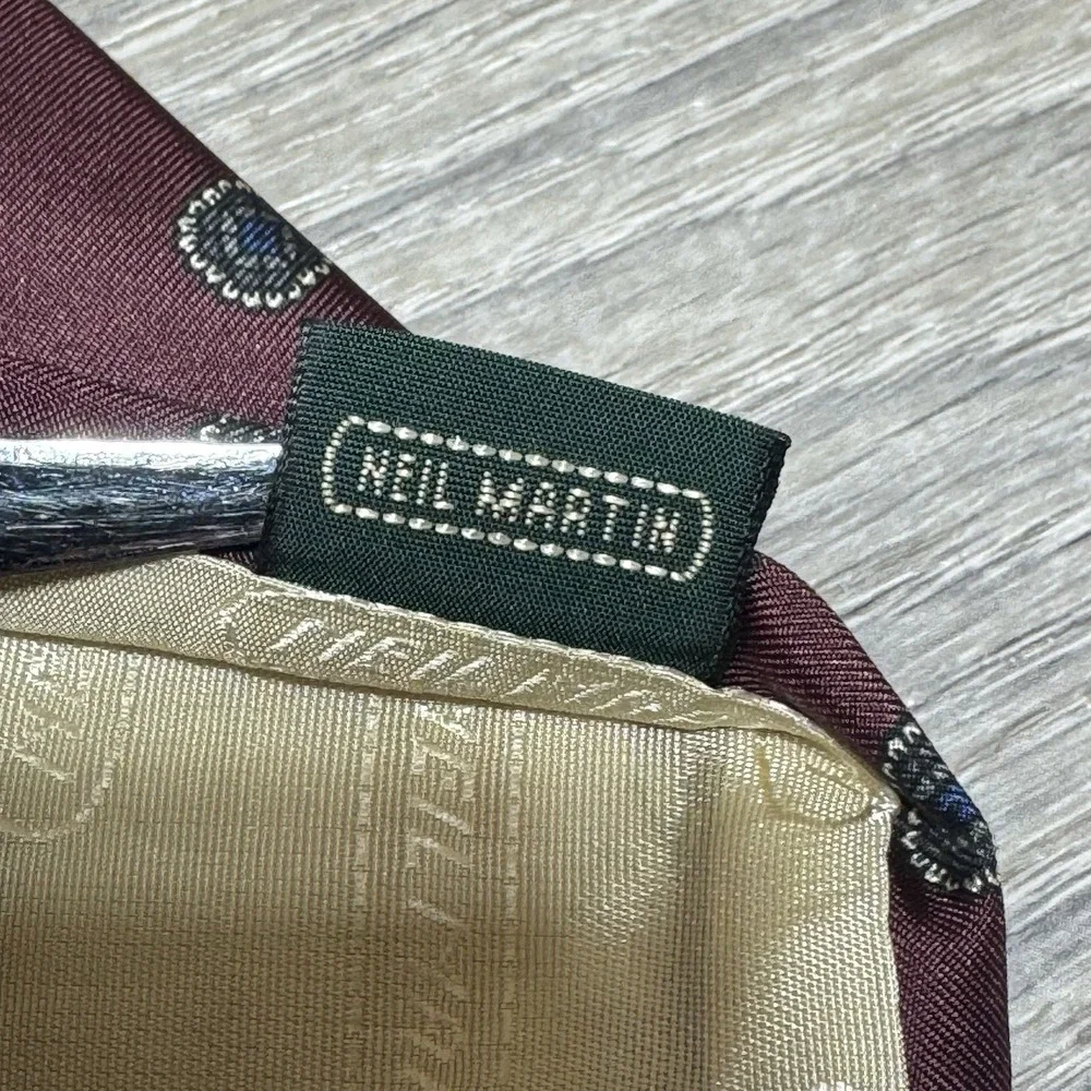 Neil Martin Handmade Luxury‎ 100% Italin Silk Neck Tie for Men USA 58